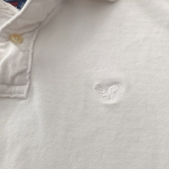 American Eagle Outfitters The Eagle Polo Shirt in White Men’s Size Large - Picture 8 of 17